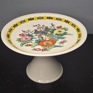 Vintage Mikasa Kutani Bird Pattern by Mikasa Footed Serving Dish 6.25"×4"